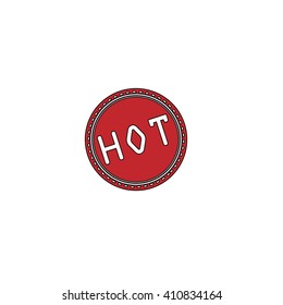 Hot Simple Red Icon On White Stock Illustration 410834164 | Shutterstock