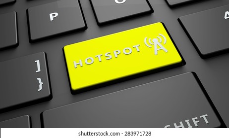 Hot Spot Yellow Keyboard