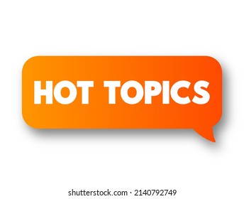 Hot Topics Text Message Bubble, Concept Background