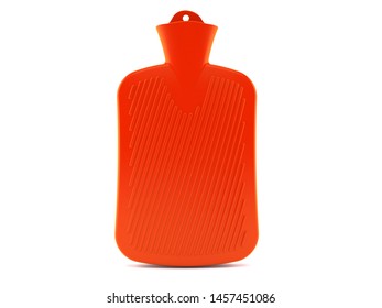 Hot Water Bottle Isolated On White Background. 3d Illustration