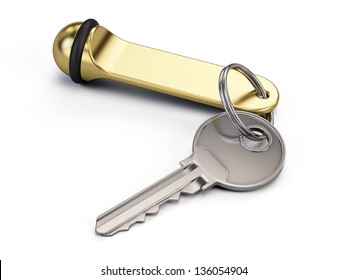 Hotel Key Isolated On White