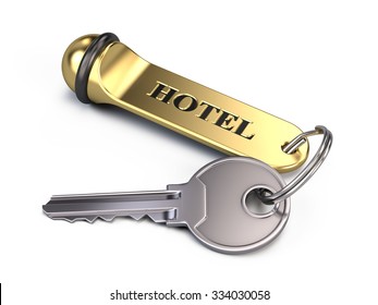 Hotel Key Isolated On White