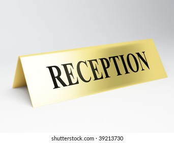 Hotel Reception Desk Sign