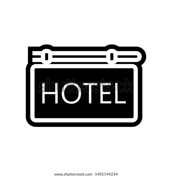 hotel sign icon. Element of navigation for\
mobile concept and web apps icon. Glyph, flat icon for website\
design and development, app\
development