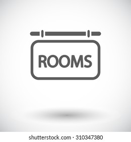 Hotel. Single flat icon on white background.  illustration.