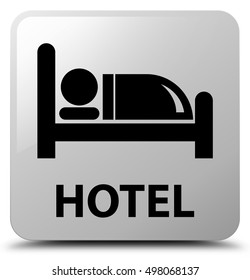 Hotel white square button