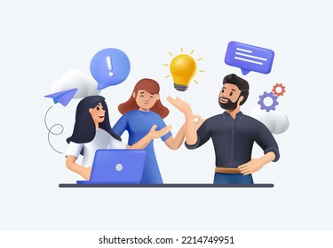 Hotline operator advises customer. 3D Vector character illustration. Customer support, help service, online global technical support 24 7, customer and operator vector. Businesswoman, freelance work - Powered by Shutterstock