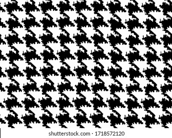 Hounds Tooth Pattern Crows Feet Design Seamless