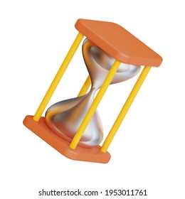 The Hourglass Icon 3D Illustration