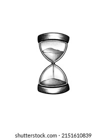 Hourglass Ink Drawing Isolated Illustration Stock Illustration ...