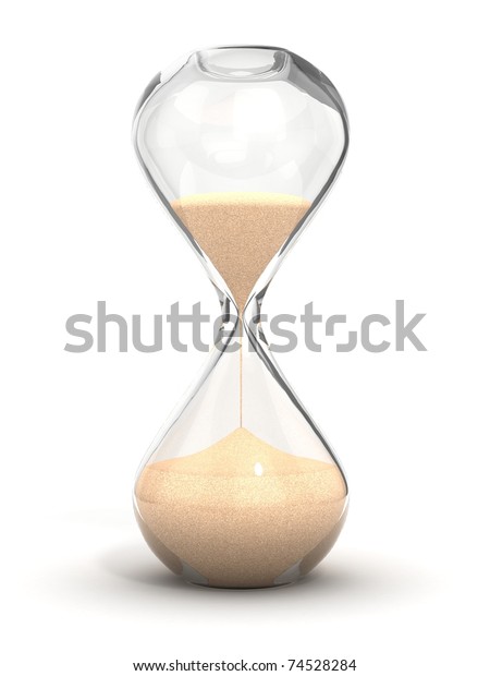 白い背景に砂時計 砂時計 砂時計 砂時計3dイラスト のイラスト素材