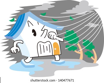 大雨 台風 のイラスト素材 画像 ベクター画像 Shutterstock