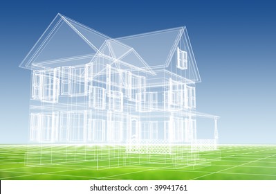 House 3d blueprint