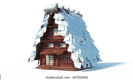 白川郷 雪 のイラスト素材 画像 ベクター画像 Shutterstock