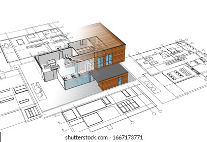 simple 3d house floor plan