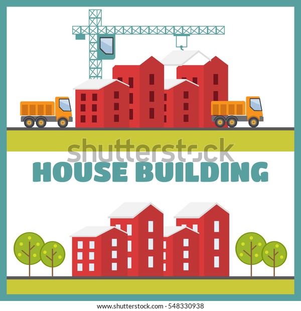 House building construction. Construction home,\
building a house