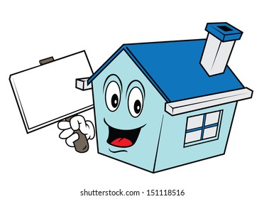 cartoon smiley house