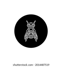 House Fly Icon Logo Symbol Illustration Silhouette Black And White