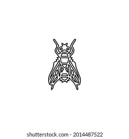 House Fly Icon Logo Symbol Illustration Silhouette Black And White