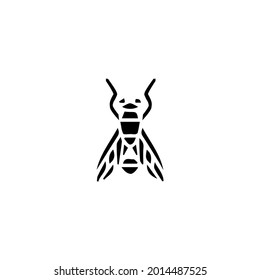 House Fly Icon Logo Symbol Illustration Silhouette Black And White