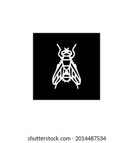 House Fly Icon Logo Symbol Illustration Silhouette Black And White