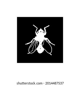 House Fly Icon Logo Symbol Illustration Silhouette Black And White