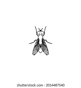 House Fly Icon Logo Symbol Illustration Silhouette Black And White