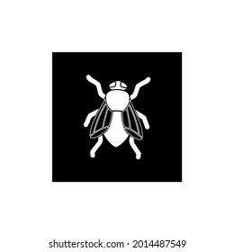 House Fly Icon Logo Symbol Illustration Silhouette Black And White