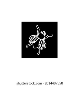 House Fly Icon Logo Symbol Illustration Silhouette Black And White