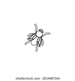 House Fly Icon Logo Symbol Illustration Silhouette Black And White