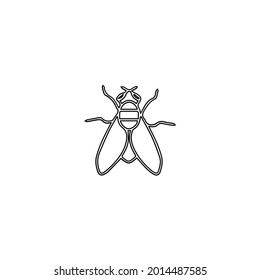 House Fly Icon Logo Symbol Illustration Silhouette Black And White