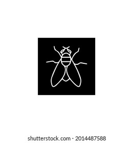 House Fly Icon Logo Symbol Illustration Silhouette Black And White