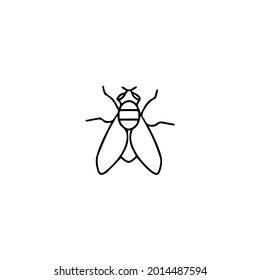 House Fly Icon Logo Symbol Illustration Silhouette Black And White