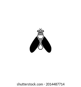 House Fly Icon Logo Symbol Illustration Silhouette Black And White