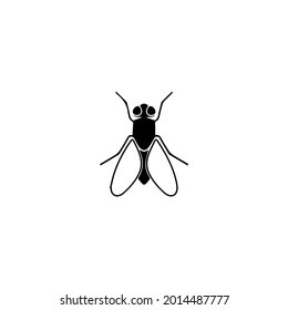 House Fly Icon Logo Symbol Illustration Silhouette Black And White