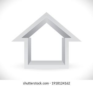 House Frame Icon Isolated On White