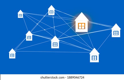 house network in the screen background