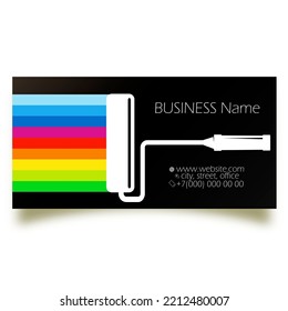 House Painter And Paint Work Business Card Concept