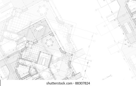 House Plan - Architecture Blueprint. Bitmap Copy My Vector