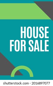 House For Sale Poster Design. Real Estate Yard Sign. Design Illustration.