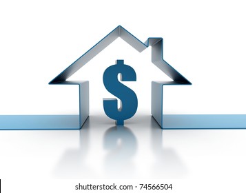 House Symbol And Dollar Sign