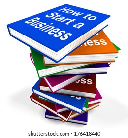 How To Start A Business Book stack