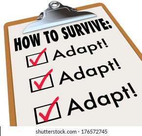 How To Survive Adapt Clipboard Checklist Advice