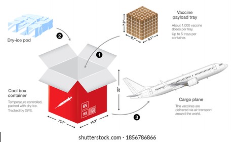 How Vaccines Are Stored Into Cooled Containers With Dry Ice And Are Distributed Around The World Via Air Transport