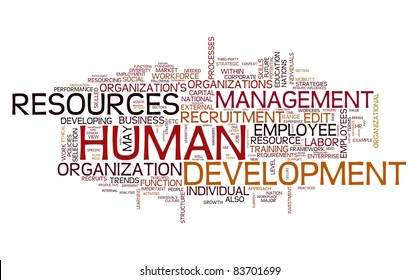 HR - Human Resources Development Concept In Word Tag Cloud