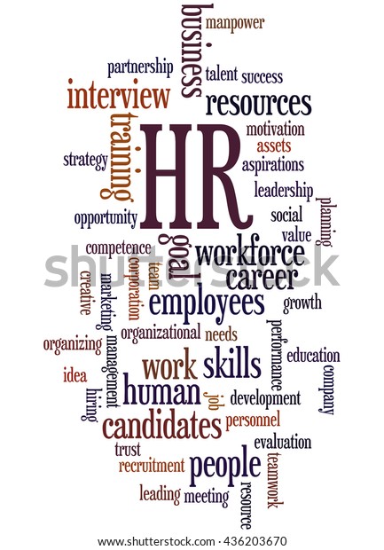Hr Human Resources Word Cloud Concept Stock Illustration 436203670 ...