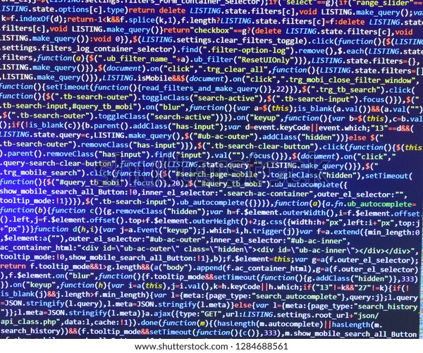 Html Code On Laptop Screen React Stock Illustration 1284688561