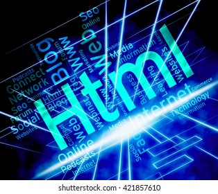 Html Word Meaning Hypertext Markup Language And Hypertext Markup Language 