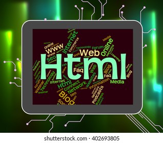 Html Word Showing Hypertext Markup Language And Hypertext Markup Language 