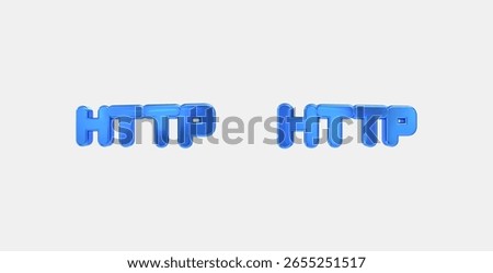 http 3D icon on isolate white background